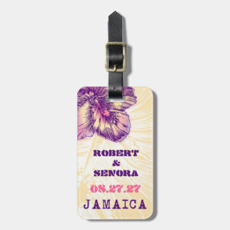 JAMAICA Hibiscus Destination Luggage Tag