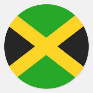 Jamaica High quality Flag Classic Round Sticker