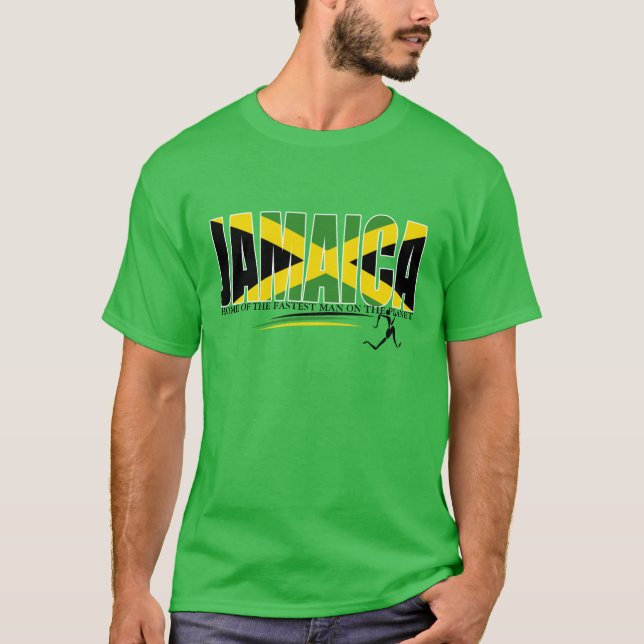 Jamaica Home of Fastest Man on Planet T-Shirt (Front)