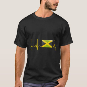 Jamaica Hoodie - Jamaican Heartbeat Hooded T-Shirt
