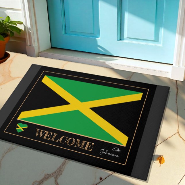 Jamaica house mat, Jamaican Flag sports / Welcome Doormat (Creator Uploaded)