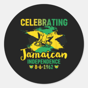 Jamaica Independence 8-6-1962 Proud Jamaican  Classic Round Sticker