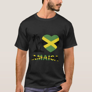 Jamaica Independence Day I Love Jamaican Flag He T-Shirt