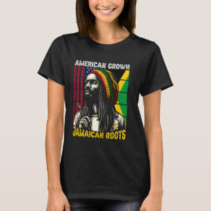 Jamaica independence day Jamaican American Rasta R T-Shirt