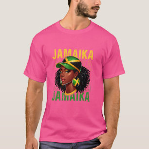 Jamaica Independence Day Proud Jamaican Black Woma T-Shirt