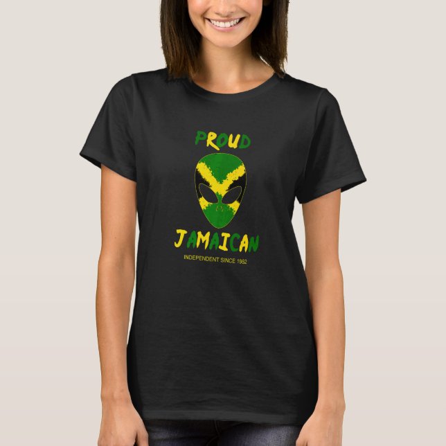 Jamaica Independence Day Proud Jamaican Women Prid T-Shirt (Front)