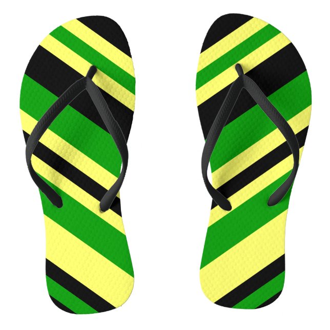 Jamaica Inspired Stripes Jandals (Footbed)