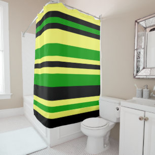 Jamaica Inspired Stripes Shower Curtain