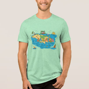 Jamaica island map Tri-Blend shirt