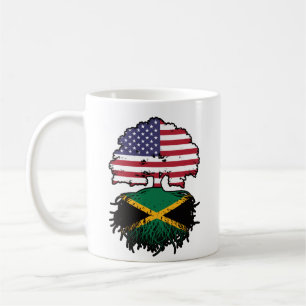 Jamaica Jamaican American USA Tree Roots Flag Coffee Mug