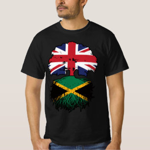 Jamaica Jamaican British UK Tree Roots Flag T-Shirt