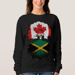 Jamaica Jamaican Canadian Canada Tree Roots Flag Sweatshirt
