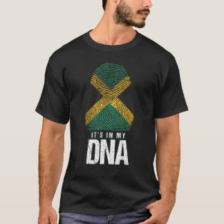 Jamaica Jamaican DNA Flag Love Fan T-Shirt