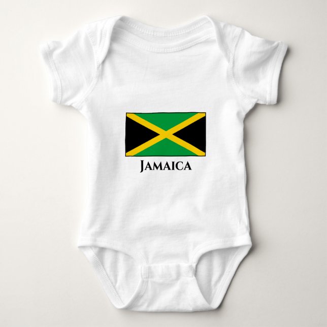 Jamaica (Jamaican) Flag Baby Bodysuit (Front)