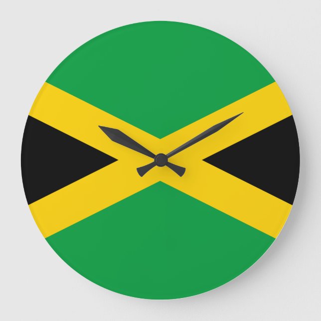 Jamaica (Jamaican) Flag Large Clock (Front)
