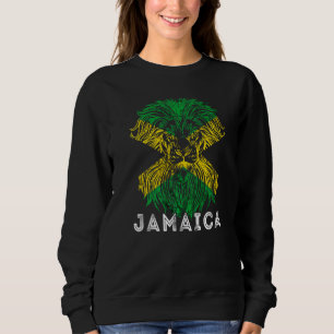 Jamaica Jamaican Flag Lion Head Carribean Pride Ro Sweatshirt