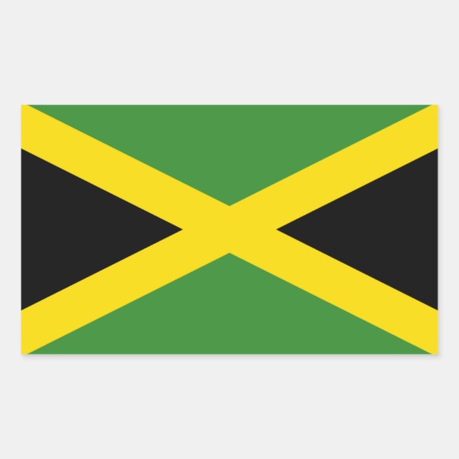 Jamaica/Jamaican Flag Rectangular Sticker (Front)