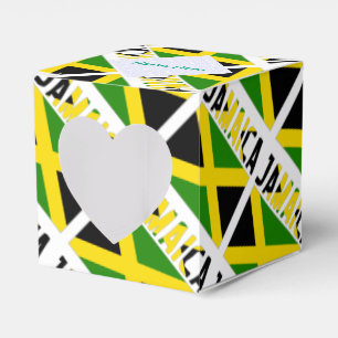 Jamaica Jamaican Flag Tiled Green Personalised  Favour Box