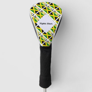 Jamaica Jamaican Flag Tiled Personalised Golf Head Cover