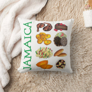 JAMAICA Jamaican Foods Caribbean Island Cuisine Cushion