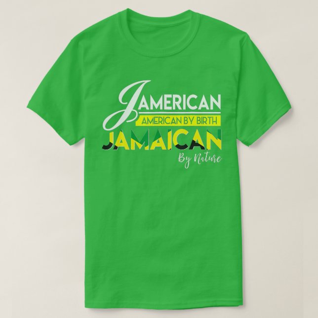 Jamaica  Jamerican Jamaican American Jamaica Flag  T-Shirt (Design Front)
