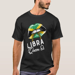 Jamaica Libra Queen Zodiac Birthday Jamaican Women T-Shirt
