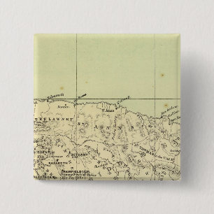 Jamaica Lithographed Map 15 Cm Square Badge
