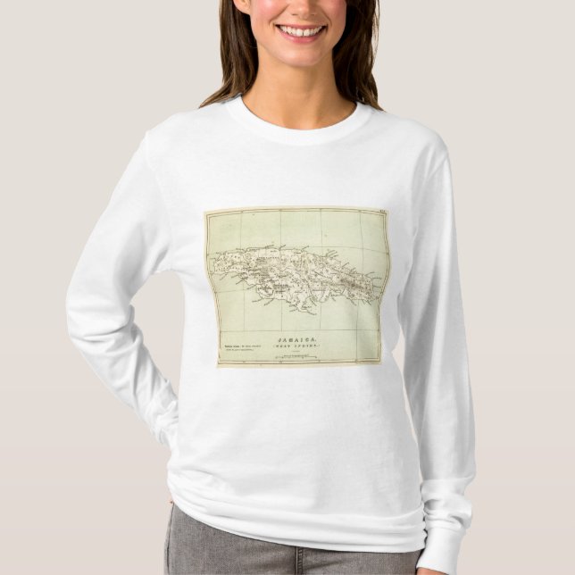 Jamaica Lithographed Map T-Shirt (Front)