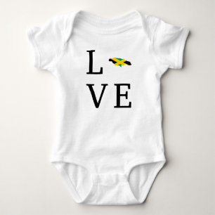 Jamaica Love black and colour Baby Bodysuit