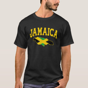Jamaica Map Flag For Proud Jamaican Independence D T-Shirt