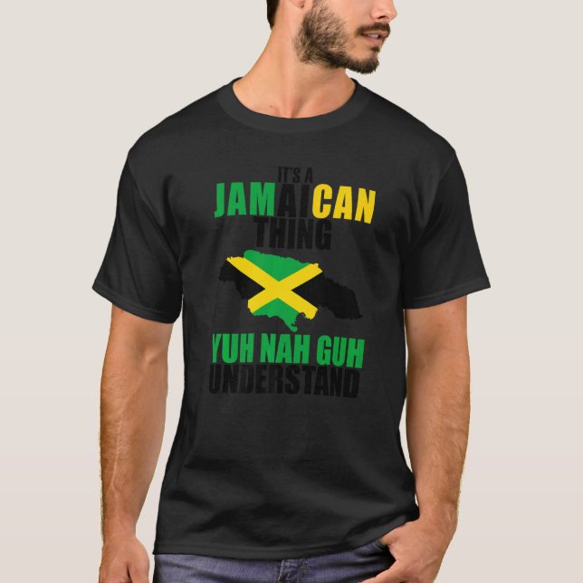 Jamaica Map Flag  Jamaican Pride T-Shirt (Front)