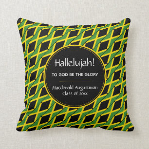JAMAICA Map Graduate Custom HALLELUJAH Keepsake Cushion