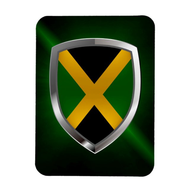 Jamaica Metallic Emblem Magnet (Vertical)