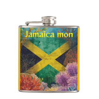 Jamaica mon hip flask