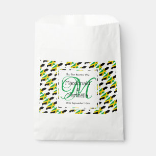 JAMAICA Monogram Custom Wedding Celebration Paper Favour Bags