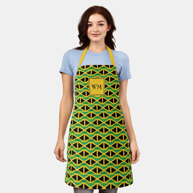 JAMAICA | Monogram | Jamaican Flag Apron (Worn)