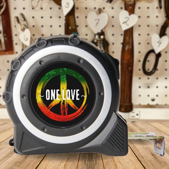 Jamaica One Love Rasta Colour Peace Symbol Jamaica 1 (Jamaica One Love Rasta Color Peace Symbol Jamaican Tape Measure)