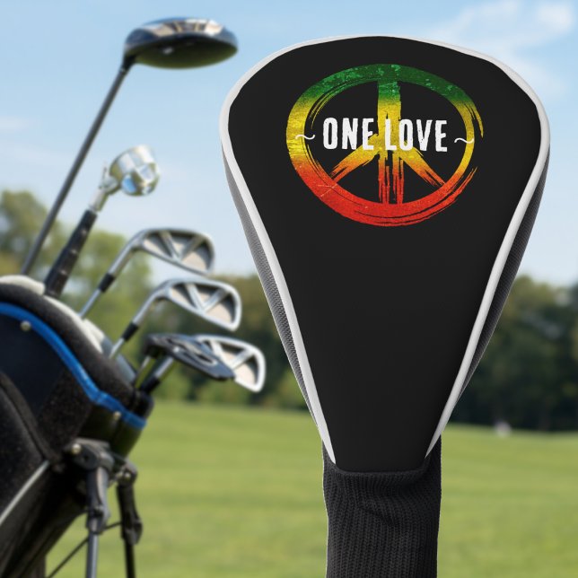 Jamaica One Love Rasta Colour Peace Symbol Jamaica Golf Head Cover (Jamaica One Love Rasta Color Peace Symbol Jamaican Golf Head Cover)