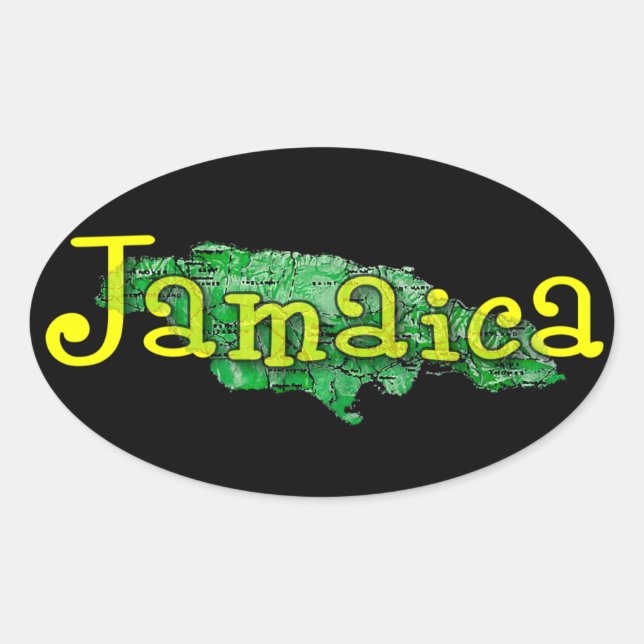 Jamaica Oval Sticker (Front)