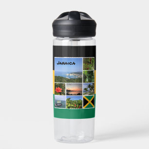 Jamaica Photo Collage Water Bottle