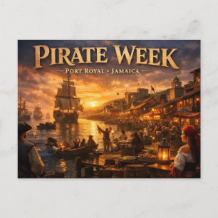 Jamaica pirate week port royal post card