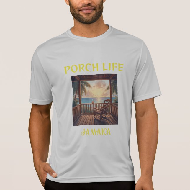 Jamaica  Porch life morning sunrise  T-Shirt (Front)
