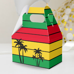 Jamaica Rasta Colours Island Palm Trees Jamaican Favour Box