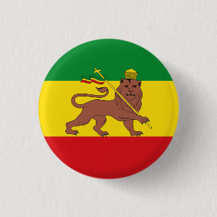 Jamaica Rasta Flag - hAILE sELASSIE I - Rasta Love 3 Cm Round Badge