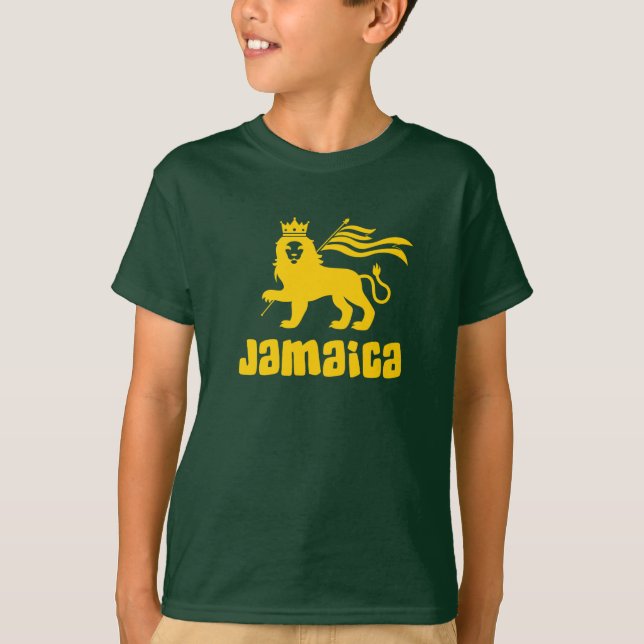 Jamaica Rasta Lion  T-Shirt (Front)