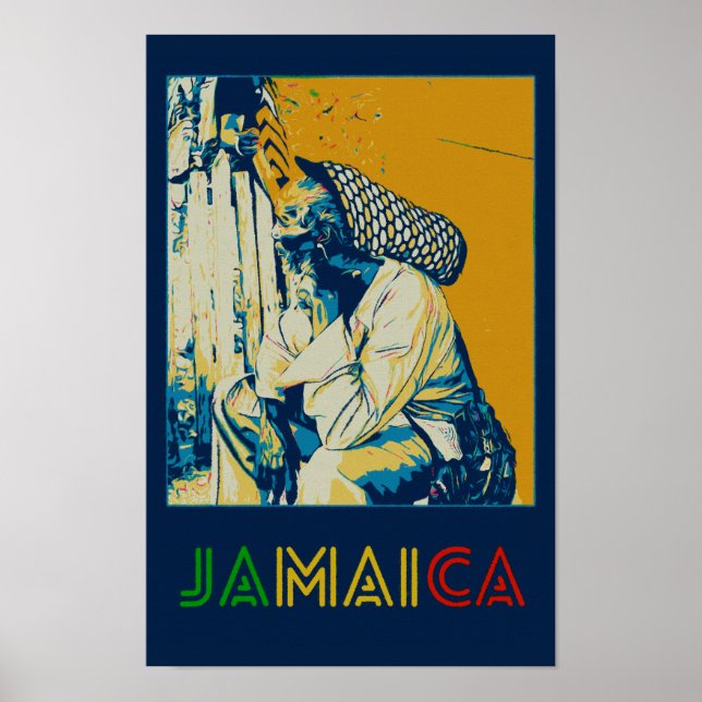 Jamaica, rastafari culture postcard poster (Front)