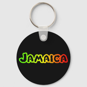 Jamaica red green gold key ring
