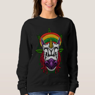 Jamaica Reggae Rastafari Rasta Music Unicorn Chill Sweatshirt