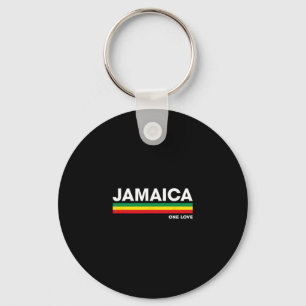 Jamaica Retro Reggae Color Bars Jamaican Vacation  Key Ring