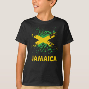 Jamaica Retro Watercolors Jamaican Flag T-Shirt